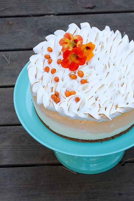 Tyrni-valkosuklaakakku