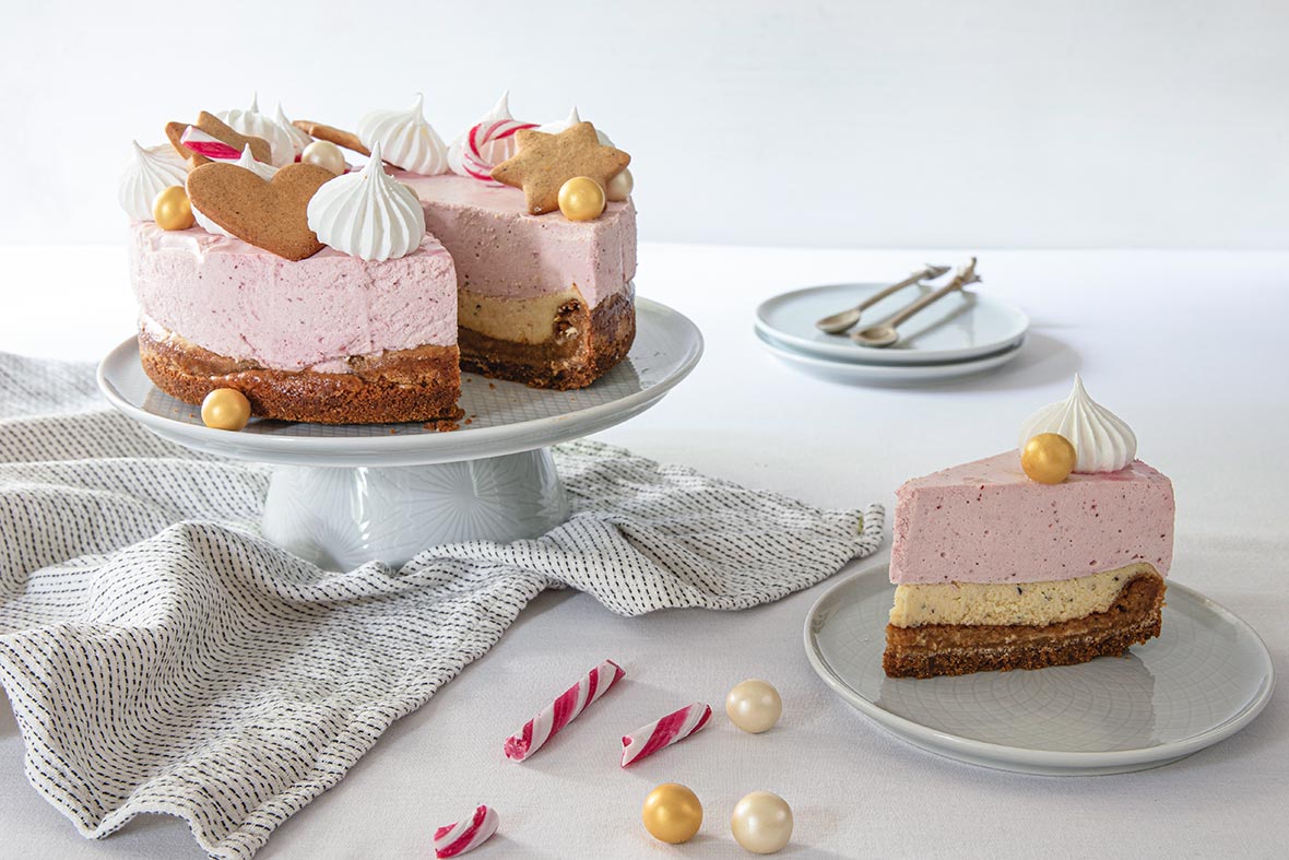 Triple heart attack christmas cheesecake