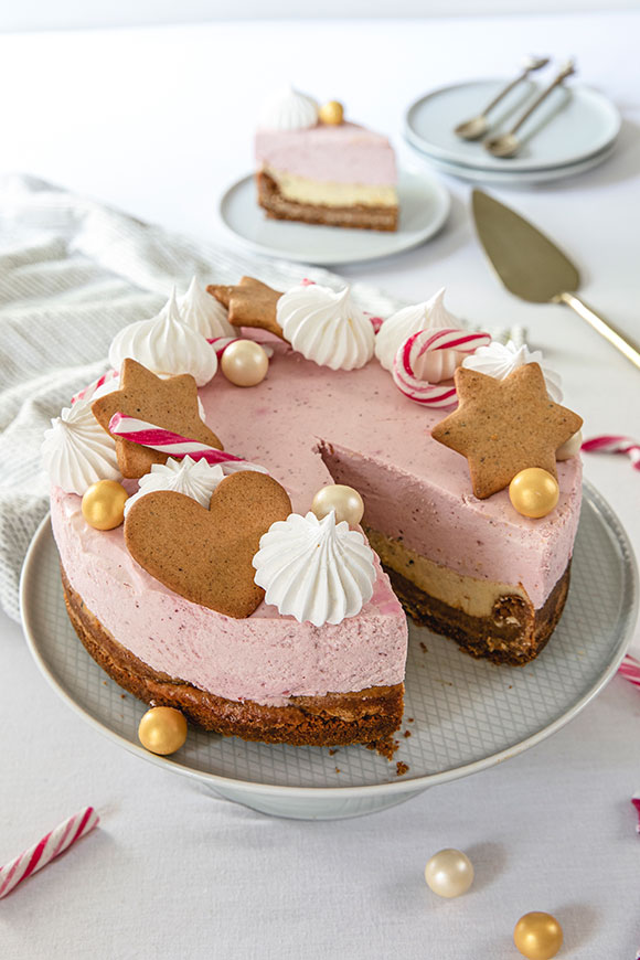 Triple heart attack christmas cheesecake