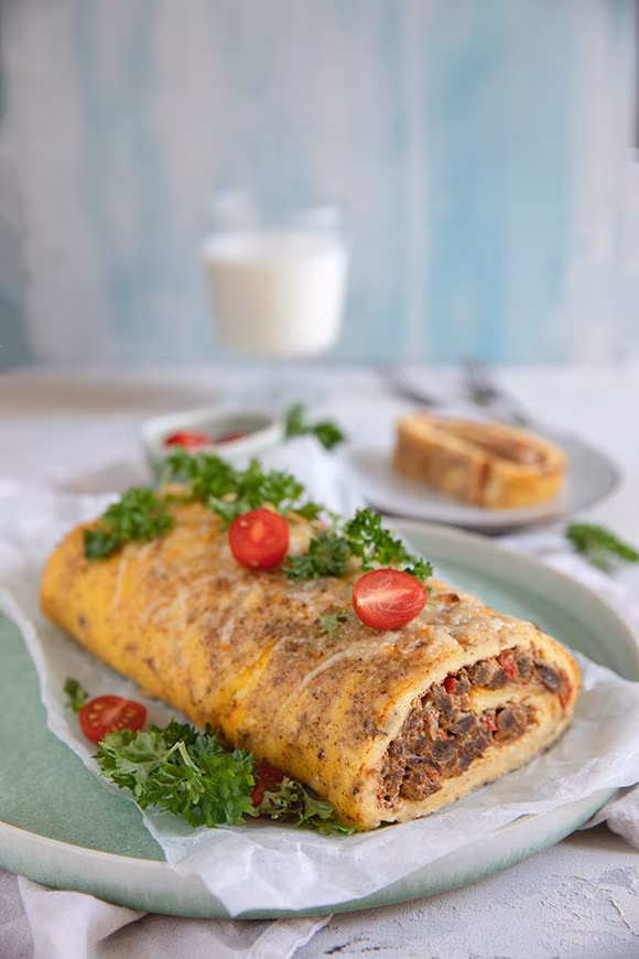 munakasrulla härkistäytteellä