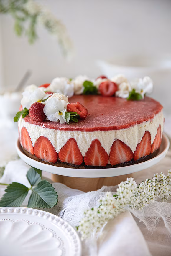 mansikka-vaniljakakku