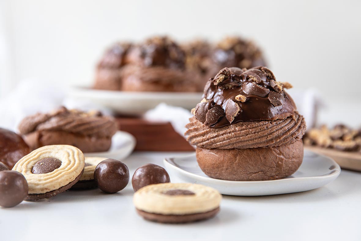 Laskiaispullat nougat-täytteellä