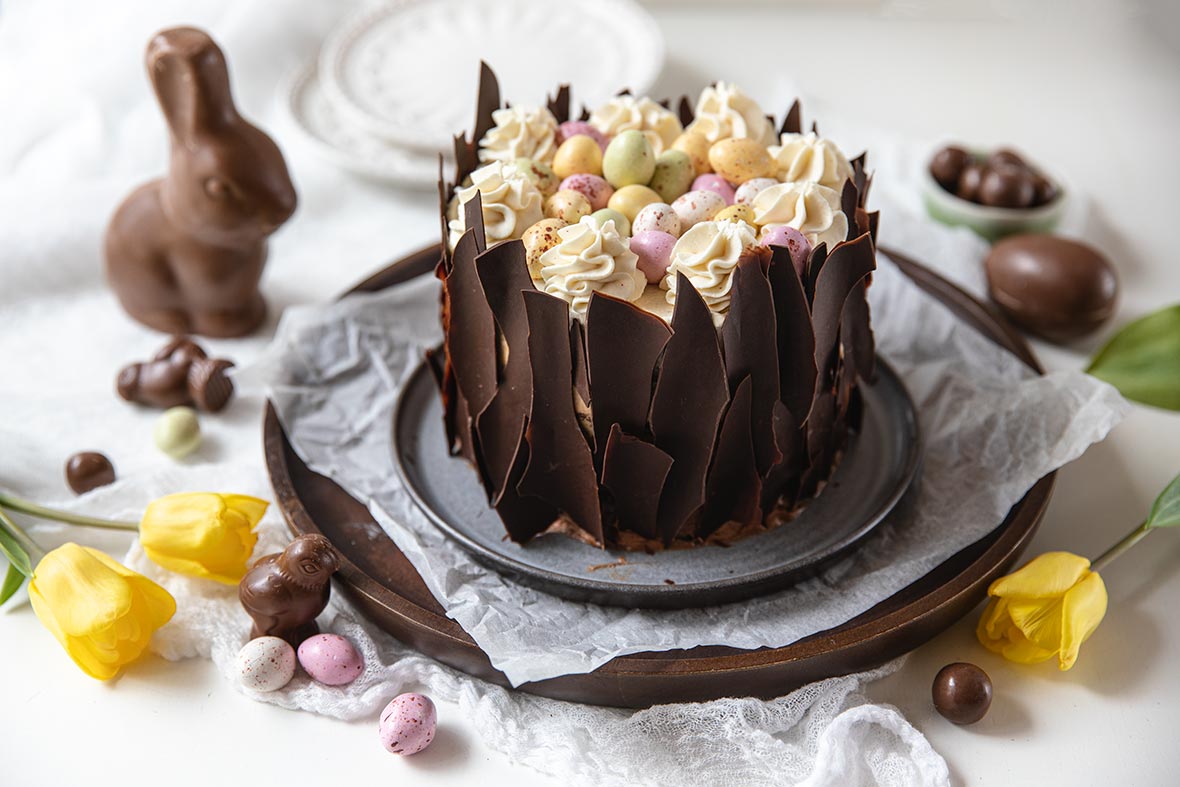 Pääsiäisen mokka-suklaakakku