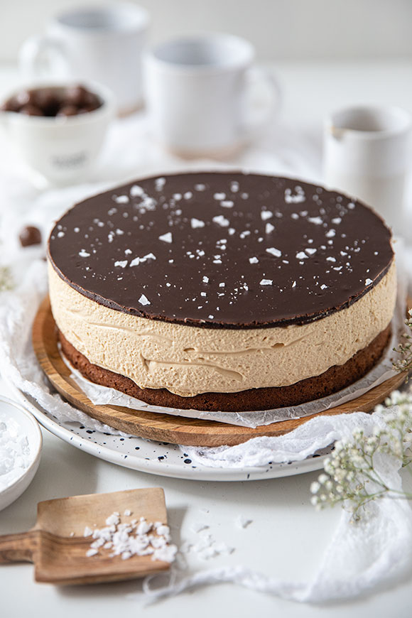 Kinuskijuustokakku suklaaganachella