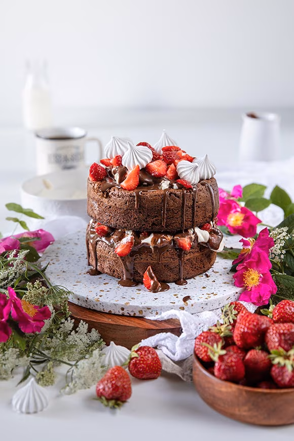 mutakakku mansikoilla