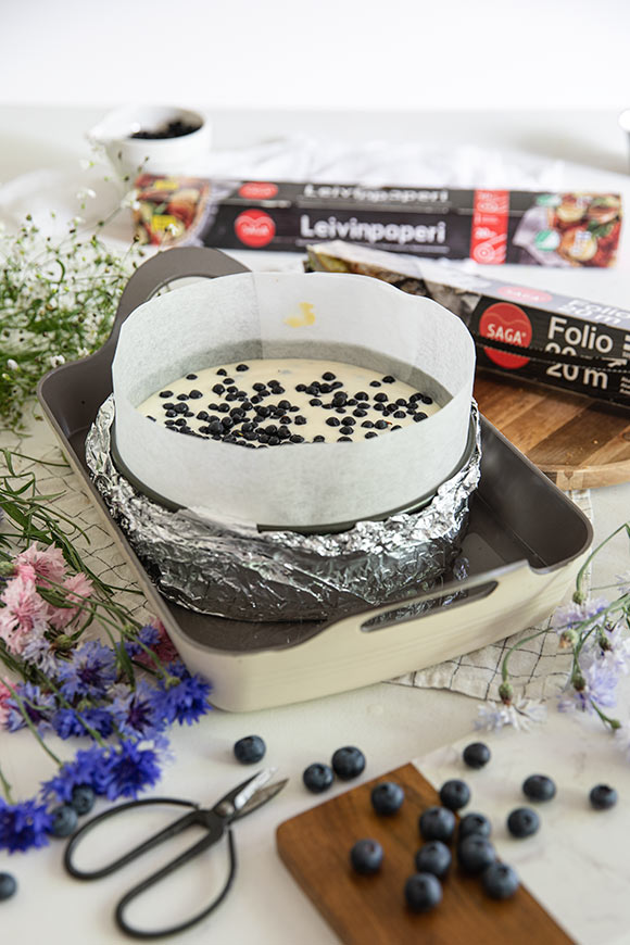 juustokakku vesihauteessa