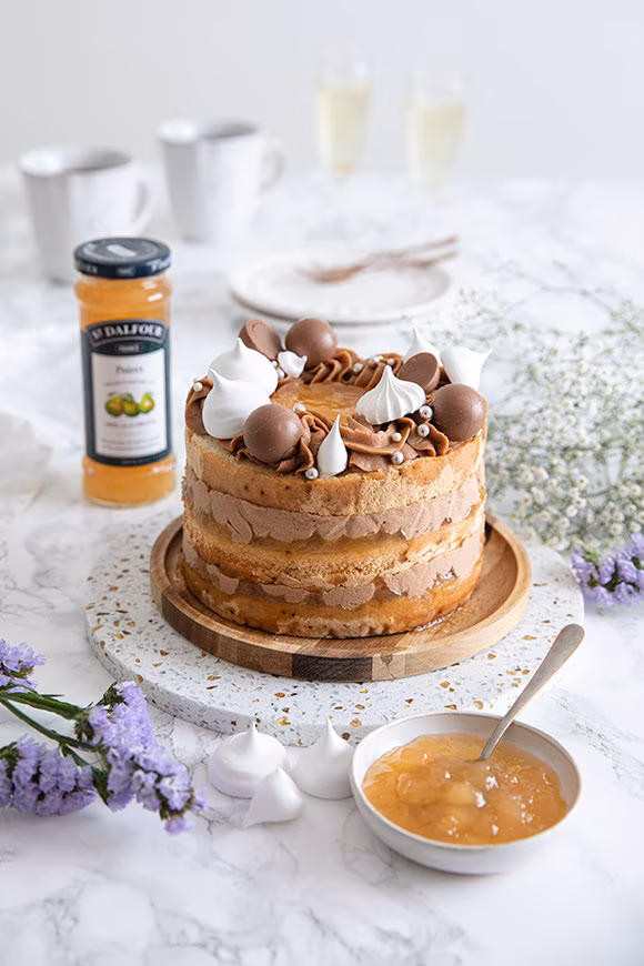 päärynä-suklaakakku