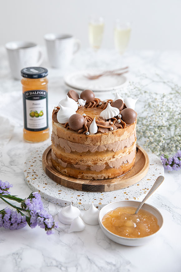 päärynä-suklaakakku