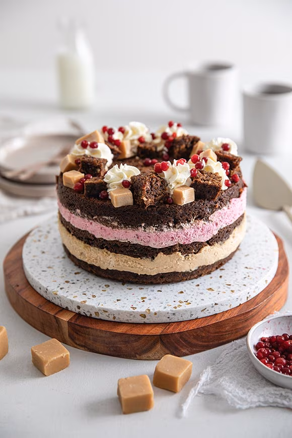 puolukka-kinuskikakku