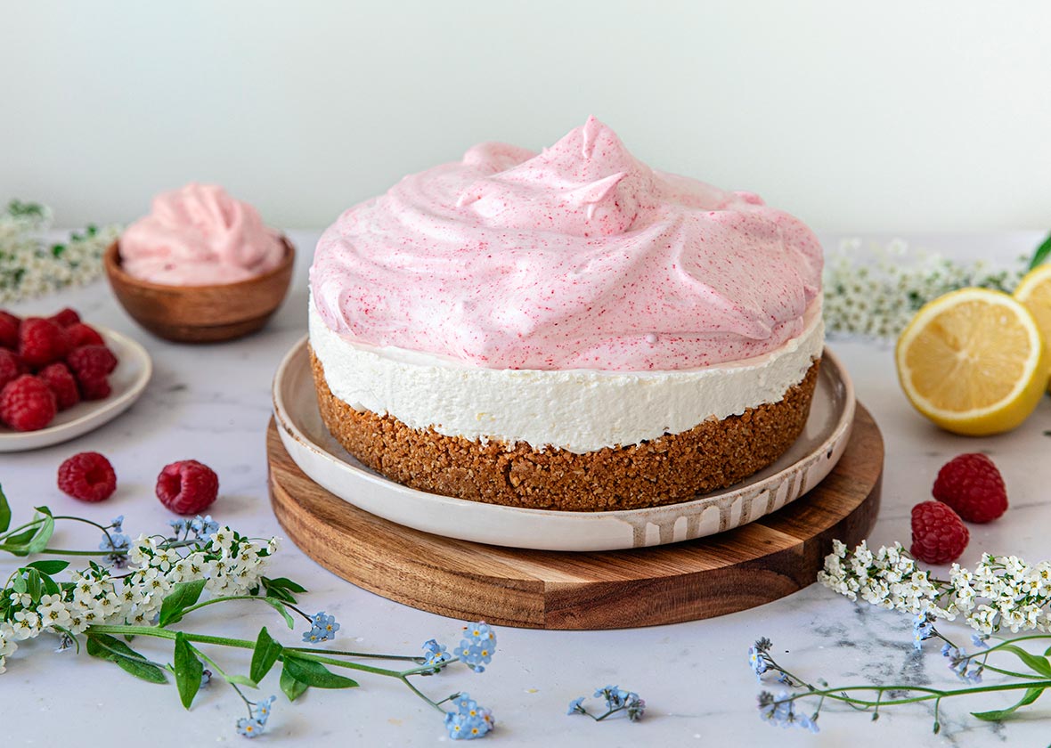 Sitruuna-vadelmamarenkikakku