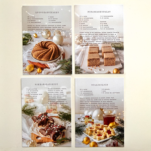 Joululeivonnaiset - korttisarja 8 kpl